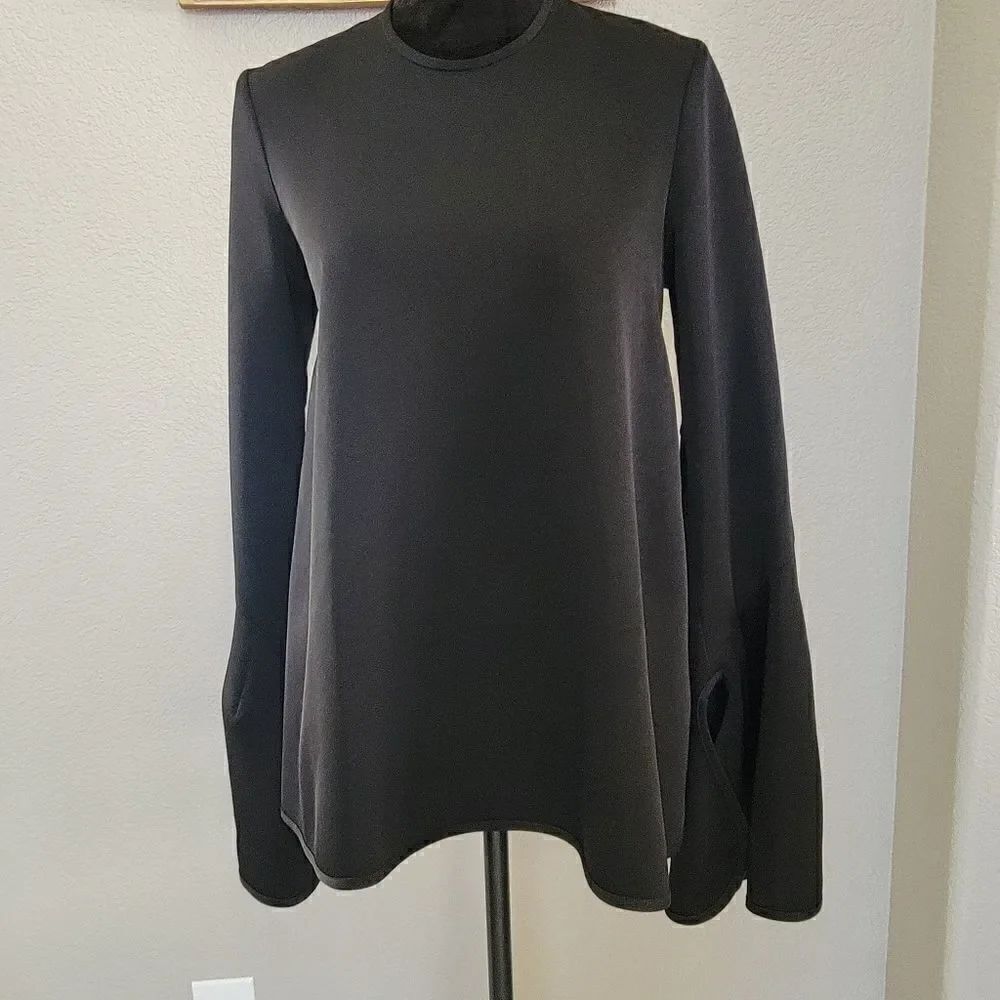 Ellery Womens Bell Sleeve Black Blouse Top Black Size 2 US S New